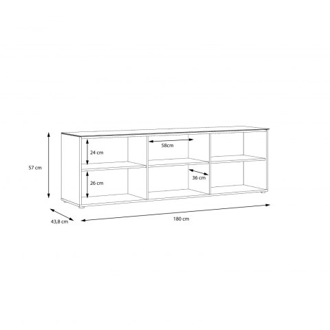 Forte TACJUS TXCT231-C605 Szafka RTV Forte TACJUS TXCT231-C605 Szafka RTV