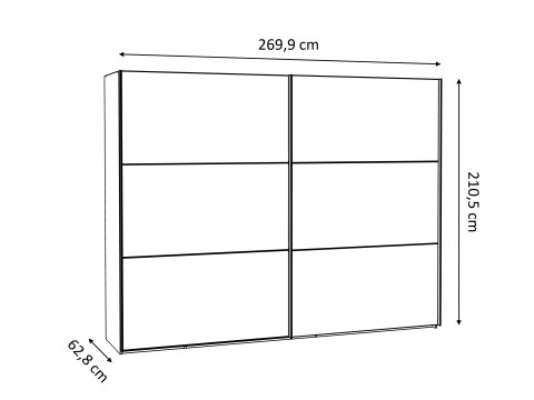 Forte TRONDHEIM TDHS1211-D78 Szafa ubraniowa drzwi przesuwne z lustrem Dąb Artisan/Dąb Czarny Forte TRONDHEIM TDHS1211-D78 Szafa ubraniowa drzwi przesuwne z lustrem Dąb Artisan/Dąb Czarny