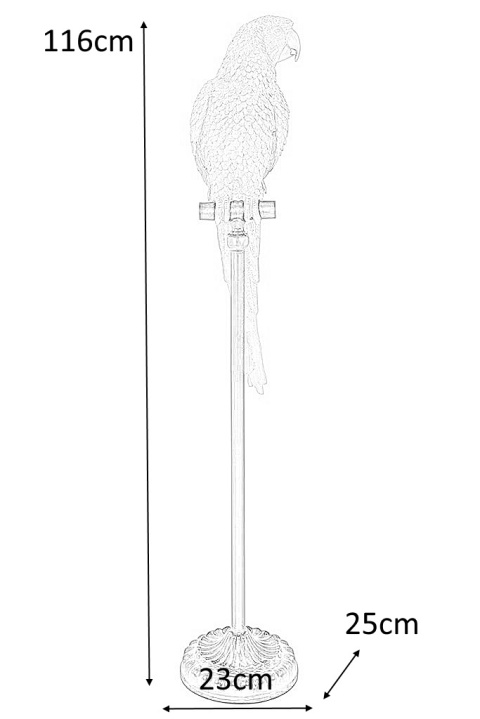 Kare Design KARE dekoracja stojąca PARROT 116 cm złota papuga żywica polimerowa podstawa stal Kare Design KARE dekoracja stojąca PARROT 116 cm złota papuga żywica polimerowa podstawa stal