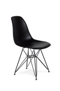 King Home Krzesło DSR BLACK czarne.03 tworzywo - podstawa metalowa czarna wygodne i nowoczesne do jadalni restauracji recepcji King Home Krzesło DSR BLACK czarne.03 tworzywo - podstawa metalowa czarna wygodne i nowoczesne do jadalni restauracji recepcji