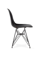 King Home Krzesło DSR BLACK czarne.03 tworzywo - podstawa metalowa czarna wygodne i nowoczesne do jadalni restauracji recepcji King Home Krzesło DSR BLACK czarne.03 tworzywo - podstawa metalowa czarna wygodne i nowoczesne do jadalni restauracji recepcji