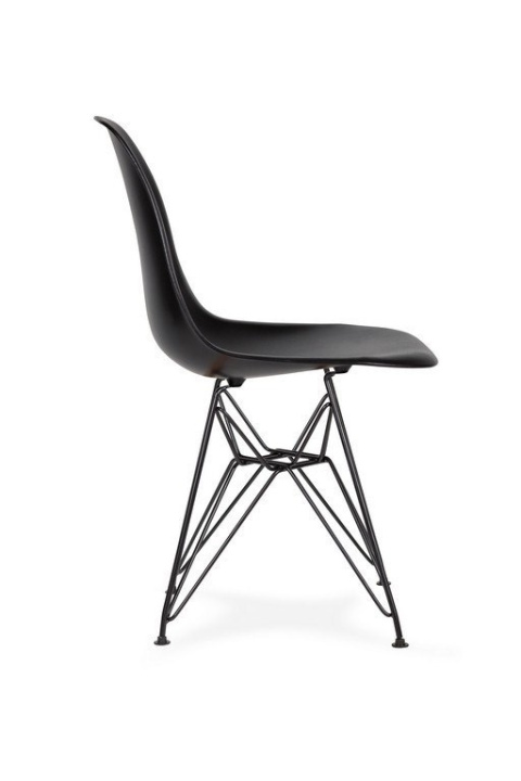 King Home Krzesło DSR BLACK czarne.03 tworzywo - podstawa metalowa czarna wygodne i nowoczesne do jadalni restauracji recepcji King Home Krzesło DSR BLACK czarne.03 tworzywo - podstawa metalowa czarna wygodne i nowoczesne do jadalni restauracji recepcji