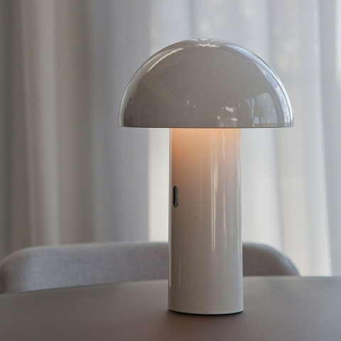 New Garden NEW GARDEN lampa biurkowa ENOKI BLANCO INDOOR & OUTDOOR biała - LED, wbudowana bateria regulowany klosz New Garden NEW GARDEN lampa biurkowa ENOKI BLANCO INDOOR & OUTDOOR biała - LED, wbudowana bateria regulowany klosz