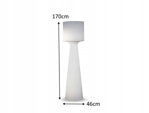 LAMPA OGRODOWA STOJĄCA GRACE 170 C biała polietylen - LED G13 New Garden NEW GARDEN LAMPA OGRODOWA STOJĄCA GRACE 170 C biała polietylen - LED G13 New Garden NEW GARDEN
