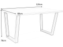 SIGNAL STÓŁ VALENTINO OKLEINA NATURALNA DĄB/ STELAŻ METAL CZARNY 120x80 SIGNAL STÓŁ VALENTINO OKLEINA NATURALNA DĄB/ STELAŻ METAL CZARNY 120x80
