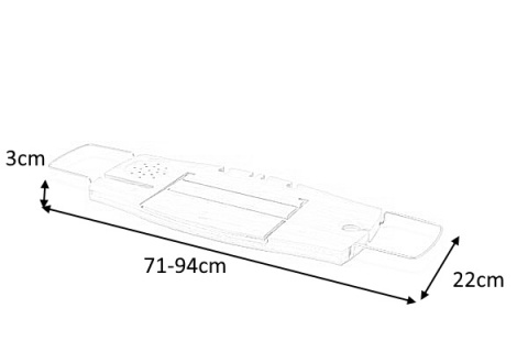Umbra UMBRA półka na wannę AQUALA - natural drewno bambusowe metal chromowany regulowana szerokość Umbra UMBRA półka na wannę AQUALA - natural drewno bambusowe metal chromowany regulowana szerokość