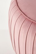 HALMAR pufa okrągła tapicerowana ALADIN jasny róż tkanina velvet stal nierdzewna srebrny HALMAR pufa okrągła tapicerowana ALADIN jasny róż tkanina velvet stal nierdzewna srebrny