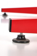 HALMAR biurko gamingowe B49 oświetlenie LED czarny / czerwony MDF okleinowany stal malowana uchwyt na napój uchwyt na akcesoria