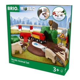 BRIO BRIO World Kolejka ze Zwierzętami Nordic