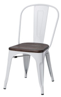 D2.DESIGN Krzesło Paris Wood metalowe białe siedzisko drewno sosna szczot. orzech D2.DESIGN Krzesło Paris Wood metalowe białe siedzisko drewno sosna szczot. orzech