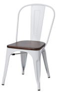 D2.DESIGN Krzesło Paris Wood metalowe białe siedzisko drewno sosna orzech do jadalni restauracji kuchni recepcji D2.DESIGN Krzesło Paris Wood metalowe białe siedzisko drewno sosna orzech do jadalni restauracji kuchni recepcji