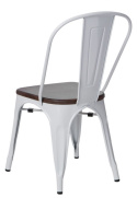 D2.DESIGN Krzesło Paris Wood metalowe białe siedzisko drewno sosna orzech do jadalni restauracji kuchni recepcji D2.DESIGN Krzesło Paris Wood metalowe białe siedzisko drewno sosna orzech do jadalni restauracji kuchni recepcji