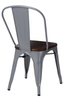 D2.DESIGN Krzesło Paris Wood metalowe szare siedzisko drewniane sosna orzech do restauracji jadalni recepcji kuchni D2.DESIGN Krzesło Paris Wood metalowe szare siedzisko drewniane sosna orzech do restauracji jadalni recepcji kuchni