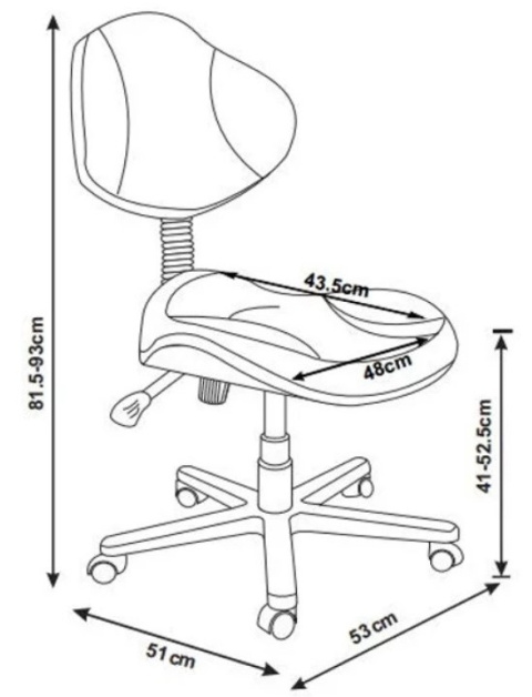 Fun Desk LST3 Orange/Grey - Fotel obrotowy dziecięcy do biurka Fun Desk LST3 Orange/Grey - Fotel obrotowy dziecięcy do biurka