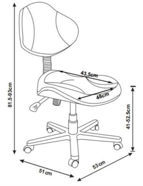 Fun Desk LST3 Blue/Grey - Fotel obrotowy dziecięcy do biurka Fun Desk LST3 Blue/Grey - Fotel obrotowy dziecięcy do biurka