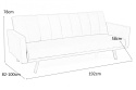 Halmar sofa kanapa ARMANDO rozkładana tkanina velvet popielaty stal malowana proszkowo Halmar sofa kanapa ARMANDO rozkładana tkanina velvet popielaty stal malowana proszkowo