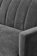 Halmar sofa kanapa ARMANDO rozkładana tkanina velvet popielaty stal malowana proszkowo