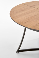 Halmar MORETTI stół rozkładany blat - dąb naturalny / popielaty, nogi - antracyt MDF laminat lakier stal malowana Halmar MORETTI stół rozkładany blat - dąb naturalny / popielaty, nogi - antracyt MDF laminat lakier stal malowana