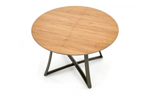 Halmar MORETTI stół rozkładany blat - dąb naturalny / popielaty, nogi - antracyt MDF laminat lakier stal malowana Halmar MORETTI stół rozkładany blat - dąb naturalny / popielaty, nogi - antracyt MDF laminat lakier stal malowana