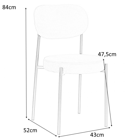 KRZESŁO SZARE tapicerowane Camile Velvet Intesi NOGI METAL malowany proszkowo CZARNE do jadalni restauracji recepcji KRZESŁO SZARE tapicerowane Camile Velvet Intesi NOGI METAL malowany proszkowo CZARNE do jadalni restauracji recepcji