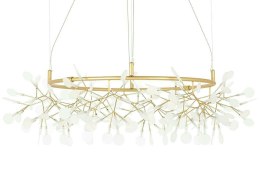MOOSEE lampa wisząca sufitowa FLORA 100 LED złota stal gałązki zakończone ledowymi źródłami światła przypominającymi listki