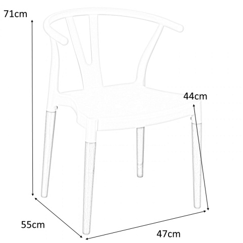 Simplet Krzesło Wicker PP Simplet białe tworzywo PP nogi lite drewno bukowe lekkie i wygodne do restauracji jadalni sztaplowanie Simplet Krzesło Wicker PP Simplet białe tworzywo PP nogi lite drewno bukowe lekkie i wygodne do restauracji jadalni sztaplowanie