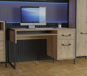 Forte ORIENTAL TREE HUDB212R-M524 Biurko szafka, szuflada, Dąb Bartex / Czarny Forte ORIENTAL TREE HUDB212R-M524 Biurko szafka, szuflada, Dąb Bartex / Czarny