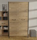 Forte ORIENTAL TREE HUDS822-M524 Szafa ubraniowa, dwudrzwiowa, Dąb Bartex / Czarny Forte ORIENTAL TREE HUDS822-M524 Szafa ubraniowa, dwudrzwiowa, Dąb Bartex / Czarny