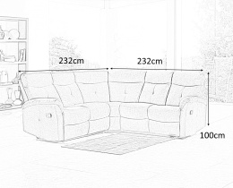 Halmar LAHTI sofa kanapa narożnik ciemny popiel tkanina z funkcją rozkładania