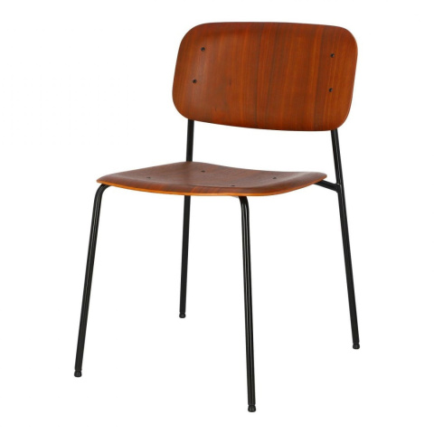 KRZESŁO Malters walnut fornir ORZECH nogi metal malowany proszkowo CZARNE stabilne i wygodne Intesi KRZESŁO Malters walnut fornir ORZECH nogi metal malowany proszkowo CZARNE stabilne i wygodne Intesi