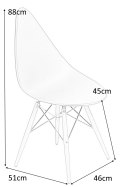 Intesi Krzesło Rush DSW czarne/dark tworzywo PP podstawa drewno + metal do kuchni jadalni restauracji czy recepcji Intesi Krzesło Rush DSW czarne/dark tworzywo PP podstawa drewno + metal do kuchni jadalni restauracji czy recepcji