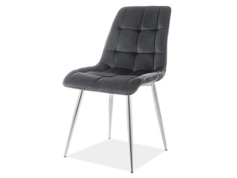SIGNAL KRZESŁO CHIC VELVET CHROM STELAŻ / CZARNY BLUVEL 19 SIGNAL KRZESŁO CHIC VELVET CHROM STELAŻ / CZARNY BLUVEL 19