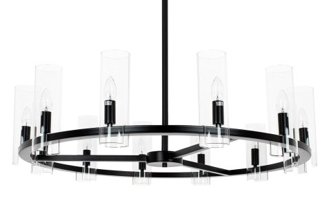 Kare Design KARE lampa wisząca CANDEL CROWN czarna - szklane klosze