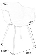 King Home Krzesło Fotel ECMO ARM czarne tworzywo WPC stal malowana proszkowo z podłokietnikami King Home Krzesło Fotel ECMO ARM czarne tworzywo WPC stal malowana proszkowo z podłokietnikami