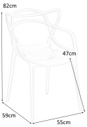 KRZESŁO LUXO ZŁOTE - tworzywo ABS King Home eleganckie wytrzymałe i wygodne KRZESŁO LUXO ZŁOTE - tworzywo ABS King Home eleganckie wytrzymałe i wygodne