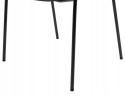 King Home Krzesło RESOL ARM czarne siedzisko polipropylen podstawa i podłokietniki metal lakierowany do domu i lokalu