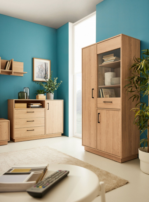 Meblar Półka z przegródkami SANTIAGO System SN10 - Dąb Biszkoptowy Meble młodzieżowe 120 x 25 Meblar Półka z przegródkami SANTIAGO System SN10 - Dąb Biszkoptowy Meble młodzieżowe 120 x 25