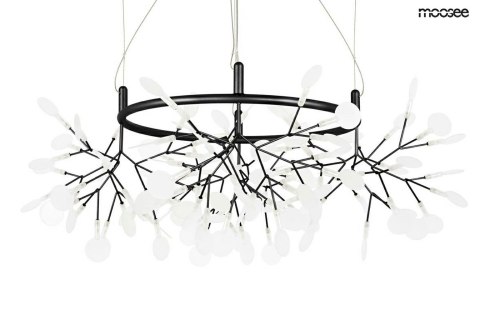 Moosee MOOSEE lampa wisząca FLORA 80 LED czarna stal szczotkowana inspirowana roślinnością Moosee MOOSEE lampa wisząca FLORA 80 LED czarna stal szczotkowana inspirowana roślinnością