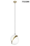 MOOSEE lampa wisząca GLOBE 25 złota połączenia metalu w kolorze mosiądzu i kulistego klosza wykonanego z mlecznego akrylu E27 MOOSEE lampa wisząca GLOBE 25 złota połączenia metalu w kolorze mosiądzu i kulistego klosza wykonanego z mlecznego akrylu E27