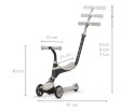 Qplay Hulajnoga Scooter Jeździk Pchacz Sema 3w1 Beige Beż regulacja wysokości rączki hamulec kauczukowe łożyskowane kółka 36m+ Qplay Hulajnoga Scooter Jeździk Pchacz Sema 3w1 Beige Beż regulacja wysokości rączki hamulec kauczukowe łożyskowane kółka 36m+