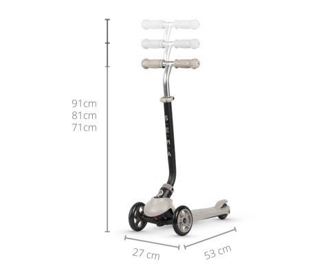 Qplay Hulajnoga Scooter Jeździk Pchacz Sema 3w1 Beige Beż regulacja wysokości rączki hamulec kauczukowe łożyskowane kółka 36m+ Qplay Hulajnoga Scooter Jeździk Pchacz Sema 3w1 Beige Beż regulacja wysokości rączki hamulec kauczukowe łożyskowane kółka 36m+