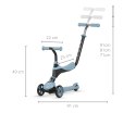 Qplay Hulajnoga Scooter Jeździk Chodzik Pchacz Sema 3w1 Blue Niebieska regulacja wysokości rączki i hulajnogi siedzisko hamulec Qplay Hulajnoga Scooter Jeździk Chodzik Pchacz Sema 3w1 Blue Niebieska regulacja wysokości rączki i hulajnogi siedzisko hamulec