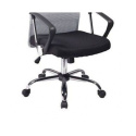 SIGNAL FOTEL OBROTOWY Q-025 SZARO/CZARNY TILT- krzesło biurowe - czarna membrana / szara siatka - fotel do biurka, pracowni