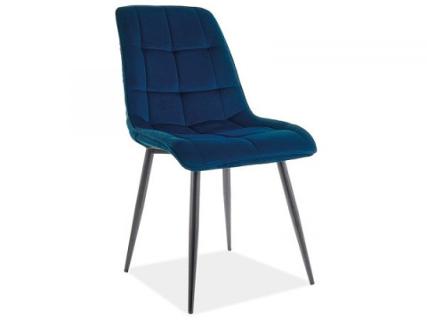 SIGNAL KRZESŁO CHIC MATT VELVET 79 CZARNY STELAŻ / GRANATOWY SIGNAL KRZESŁO CHIC MATT VELVET 79 CZARNY STELAŻ / GRANATOWY