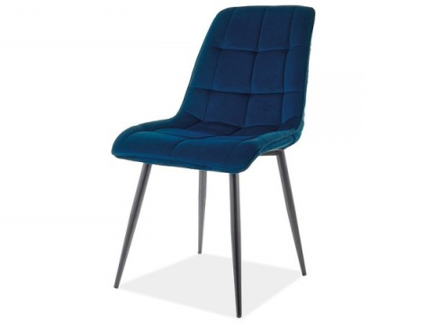 SIGNAL KRZESŁO CHIC MATT VELVET 79 CZARNY STELAŻ / GRANATOWY SIGNAL KRZESŁO CHIC MATT VELVET 79 CZARNY STELAŻ / GRANATOWY