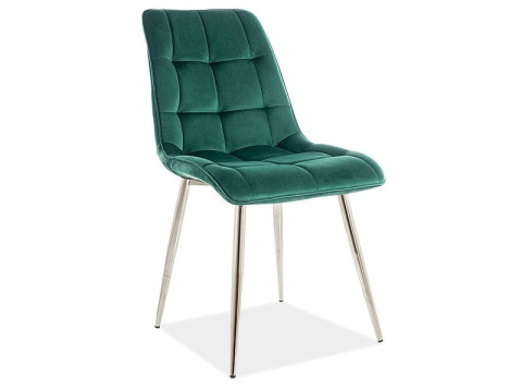 SIGNAL KRZESŁO CHIC VELVET CHROM STELAŻ / ZIELONY BLUVEL 78 SIGNAL KRZESŁO CHIC VELVET CHROM STELAŻ / ZIELONY BLUVEL 78