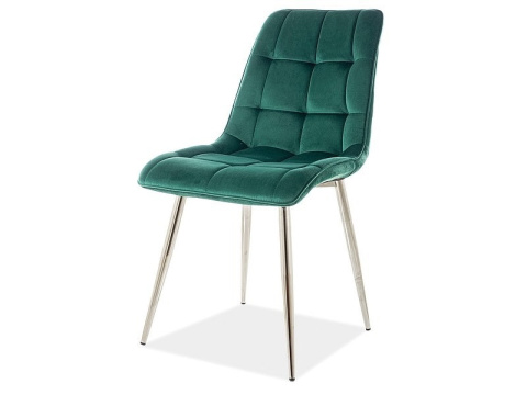 SIGNAL KRZESŁO CHIC VELVET CHROM STELAŻ / ZIELONY BLUVEL 78 SIGNAL KRZESŁO CHIC VELVET CHROM STELAŻ / ZIELONY BLUVEL 78