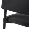ACTONA Krzesło Lima z podłokietnikami czarne podstawa metal malowany siedzisko elastyczna pianka poliuretan tapicerowane tkaniną