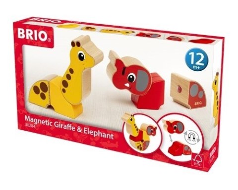 BRIO BRIO Klocki Magnetyczne Słoń i Żyrafa BRIO BRIO Klocki Magnetyczne Słoń i Żyrafa