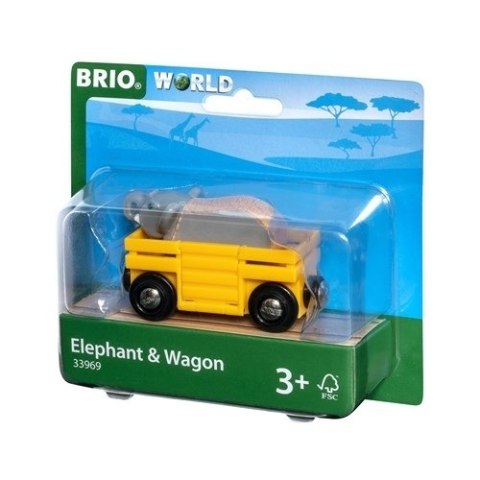 BRIO BRIO World Wagon ze Słoniem Safari BRIO BRIO World Wagon ze Słoniem Safari
